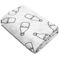 Ultra Soft Bamboo Cotton Newborn Muslin Receiving Blanket - Milk Print Blanket, minination, minination