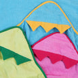 Kids Hooded Bath Beach Towel - Blue with Yellow Dino Spikes 100% Cotton Terry Cloth Hooded Towel for Boys and Girls, minination, Piggy Button