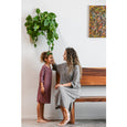 Mommy and Me Loungewear / Matching Sleepwear Dress / Womens Pajama / Charcoal, minination, minination