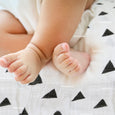 Newborn Baby Swaddle Blanket TRIANGLE print / Ultra Soft, 100% Cotton Muslin Receiving Blanket, minination, minination