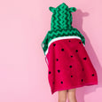 Kids Watermelon Hooded Towel, minination, Piggy Button