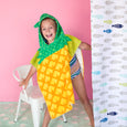Kids Pineapple Hooded Towel, minination, Piggy Button