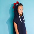Kids Little Dinosaur Hooded Towel Cover Up, minination, Piggy Button