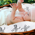 Newborn Baby Swaddle Blanket ZEBRA print / Ultra Soft, 100% Cotton Muslin Receiving Blanket, minination, minination