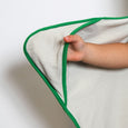Hooded Bath Towels with Green Dino Spikes for Babies, Toddlers, Kids, minination, Piggy Button