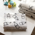 Newborn Baby Swaddle Blanket MILK print / Ultra Soft, 100% Cotton Muslin Receiving Blanket, minination, minination