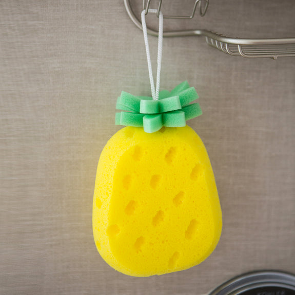 Lovely Pineapple Shape Sponge - Kids & Baby Bath Sponge, minination, Piggy Button 