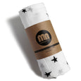 Newborn Baby Swaddle Blanket STAR print / Ultra Soft, 100% Cotton Muslin Receiving Blanket, minination, minination 