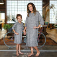 Mommy and Me Loungewear / Matching Sleepwear Dress / Womens Pajama / Charcoal, minination, minination 
