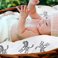 Newborn Baby Swaddle Blanket ZEBRA print / Ultra Soft, 100% Cotton Muslin Receiving Blanket, minination, minination 